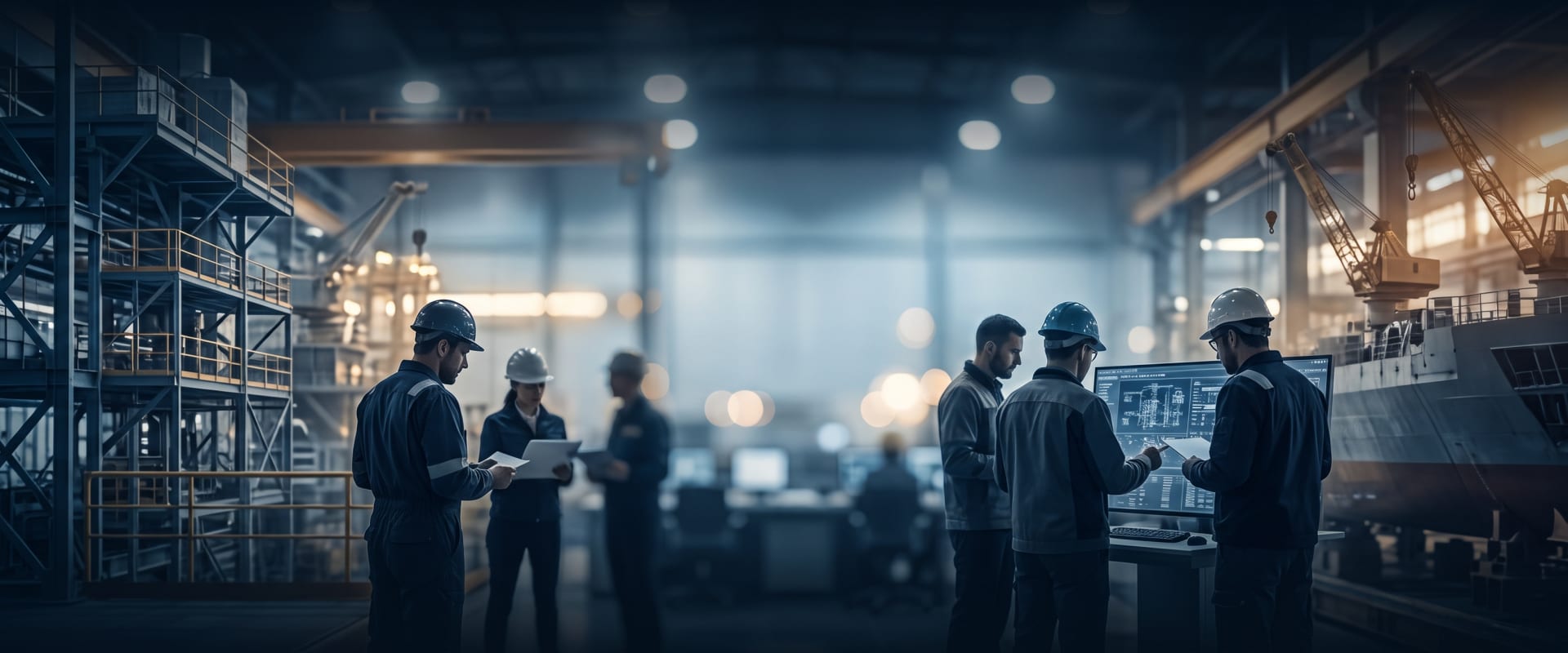 Engineer looking out over an industrial site