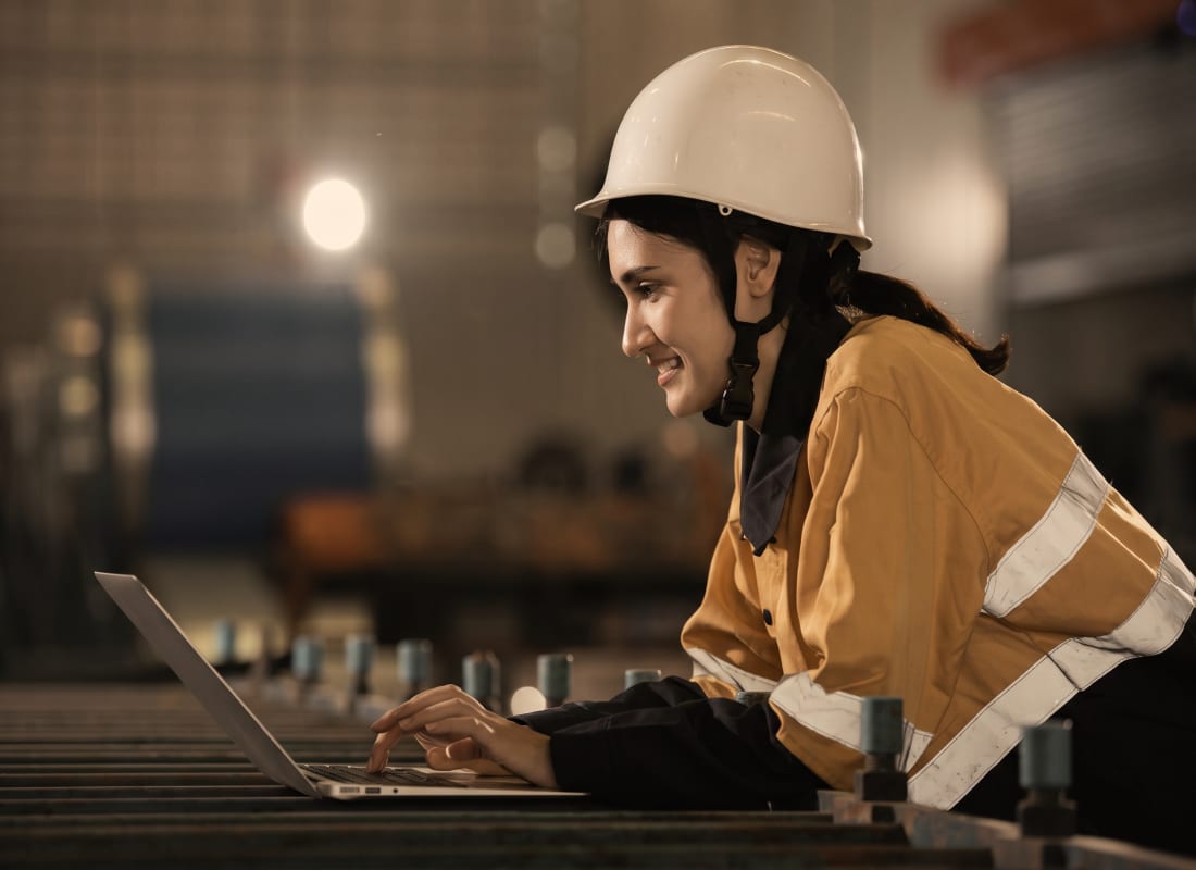 Engineers reviewing an industrial product together